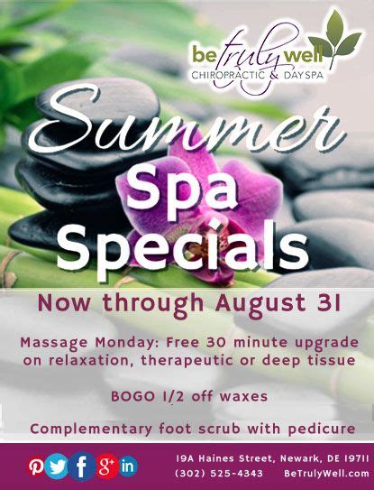 Fun Fun Fun New Summer Spa Specials Going On Now Through August 31st Call To Book