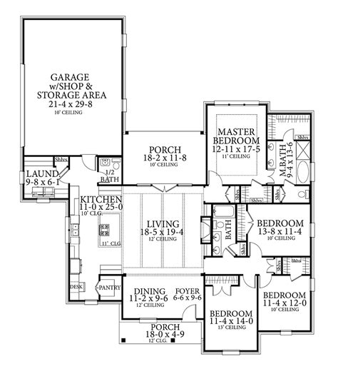 Shows placement of doors & windows on exterior of house, as well as roof pitches garage. House Plans with Rear Entry Garages or Alleyway Access