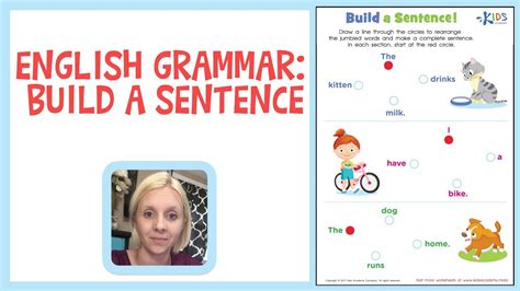 Sentence Building English Grammar For 1st Grade Kids Academy Youtube