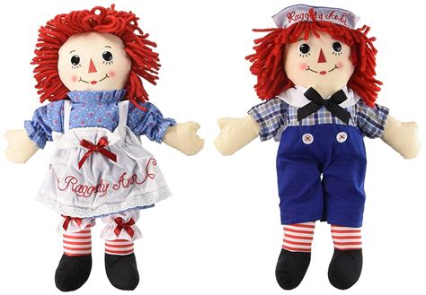 aurora bundle of 2 dolls large 16 classic raggedy ann and raggedy andy