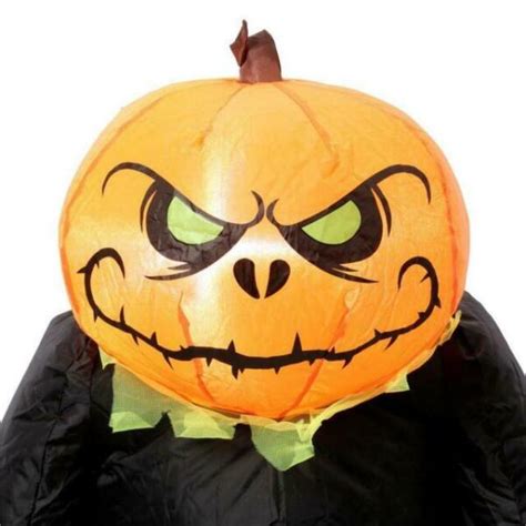 Gemmy 70384 Inflatable 5 Led Pumpkin Reaper Halloween Decoration For