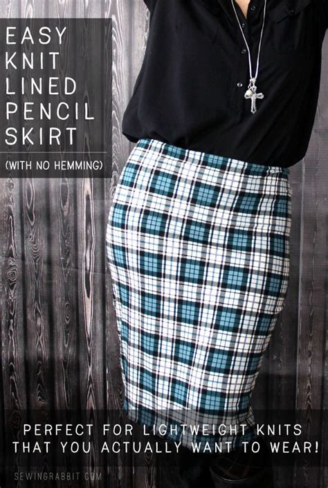 Knit Lined Pencil Skirt DIY The Sewing Rabbit Diy Skirt Sewing