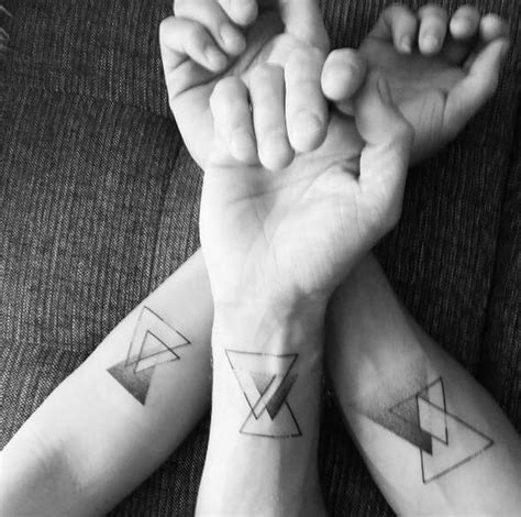 Sibling Tattoos Sibling Tattoos Friendship Tattoos Triangle Tattoos