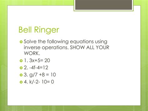 Ppt Bell Ringer Powerpoint Presentation Free Download Id4031834