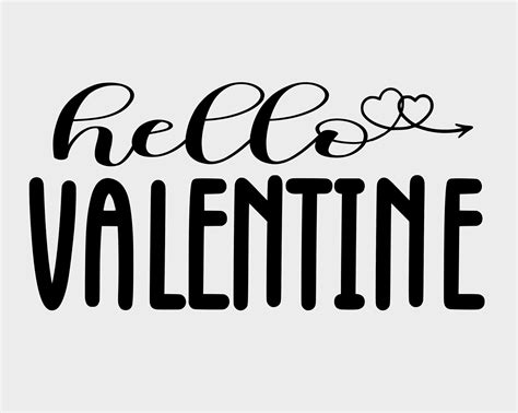 Valentine Svg Hello Valentine Svg Hearts Svg Valentines Day | Etsy