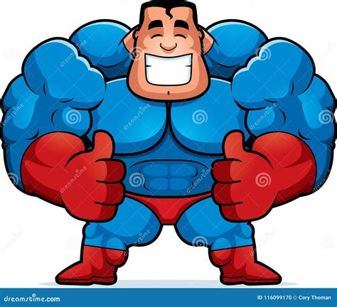 Cartoon Superhero Thumbs Up Stock Vector Illustration Of Large Clip 116099170