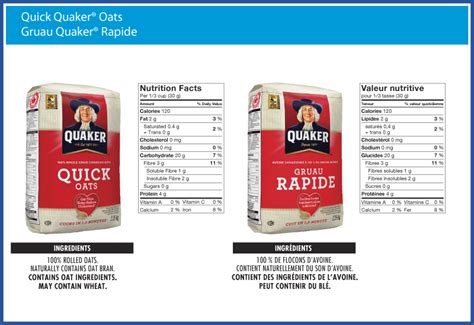 This cereal has 2 grams per serving. 35 Quaker Quick Oats Nutrition Label - Label Design Ideas 2020