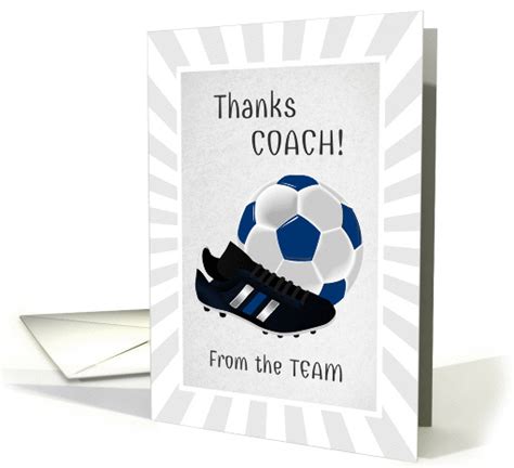 Thank You Soccer Coach From The Team Card 1287846