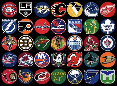National Hockey League Spotlight Logo Teams Mixed Media By Movie Poster