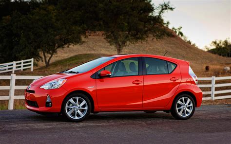 Download Wallpapers Toyota Prius Electric Cars 2012 Cars Red Prius