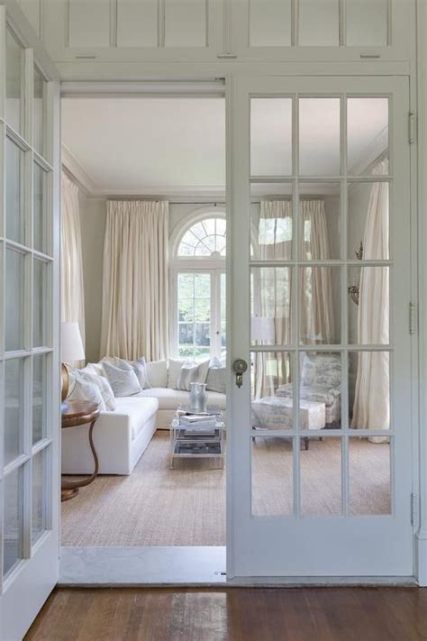 Interior French Doors With Transom Windows French Living Room