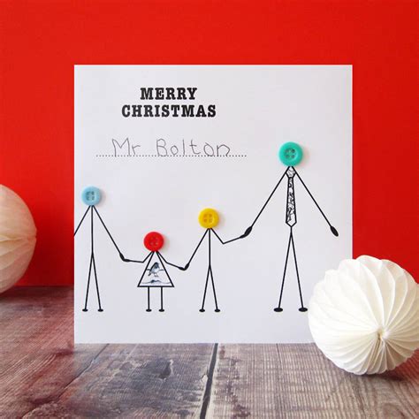 We have worked from home, became teachers, and stay at home parents. merry christmas teacher card by mrs l cards | notonthehighstreet.com