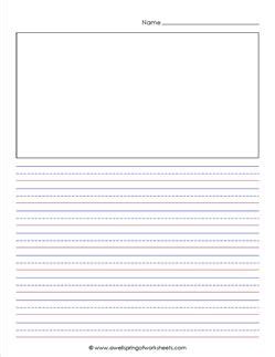 Primopdf — the 100% free pdf creator! Primary Lined Paper - Portrait - 7/16" Tall - Box for a Picture