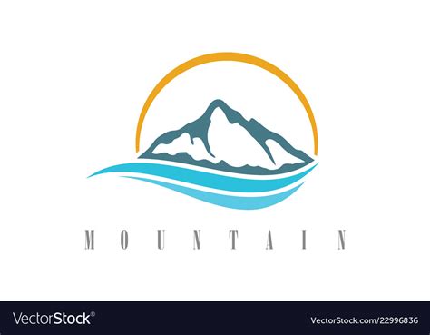 Mountain Water Logo Royalty Free Vector Image Vectorstock