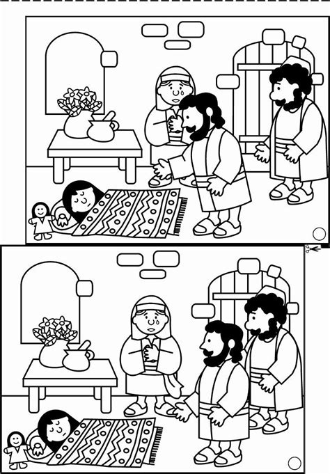 √ 24 Jairus Daughter Coloring Page In 2020 Bible Story Crafts Sunday