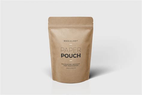 paper pouch packaging mockup medialoot