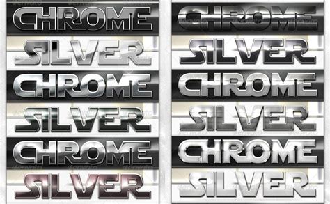 25 Metal Chrome Effect Photoshop Styles Psddude