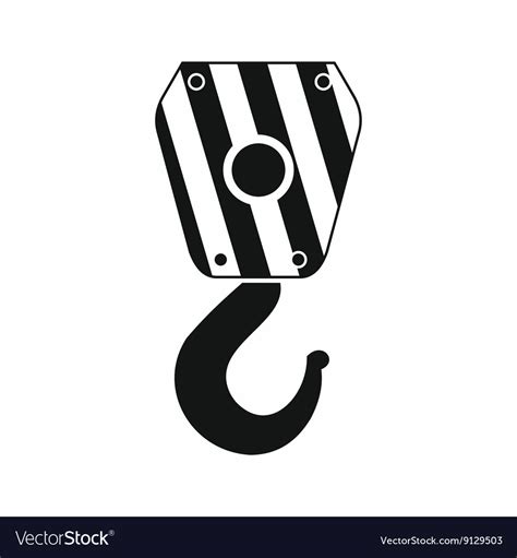 Crane Hook Icon Simple Style Royalty Free Vector Image