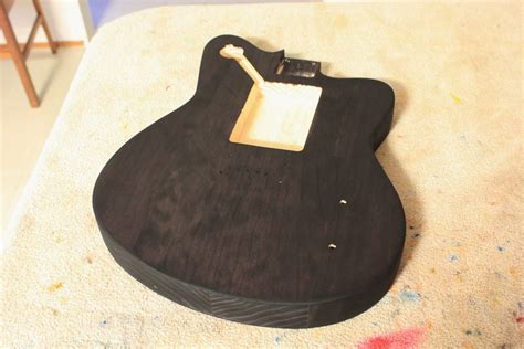 Guitar Kit Builder Scratch Pine Toronado Sanding For Black Dye