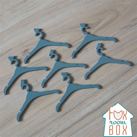 Set Of 7pc Miniature Wooden Hangers For Dolls Mini Etsy