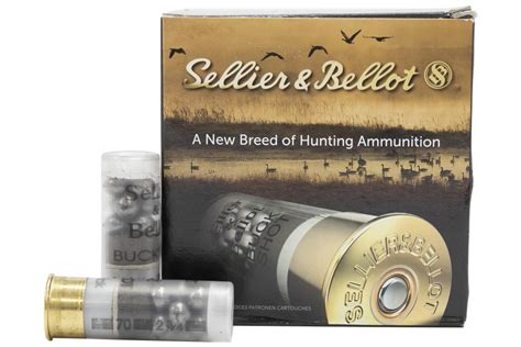 shop sellier and bellot 12 gauge 2 3 4 in 1 1 8 oz 9 pellet 00 buck 25 box for sale online