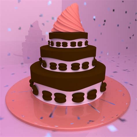 3d Birthday Cake Model Turbosquid 1522603