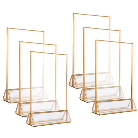 4x6 Golden Acrylic Picture Frame Holder
