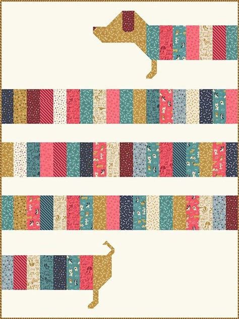 Weenie Dog Quilt Pattern All Wrapped Up By Stacy Iest Hsu Etsy