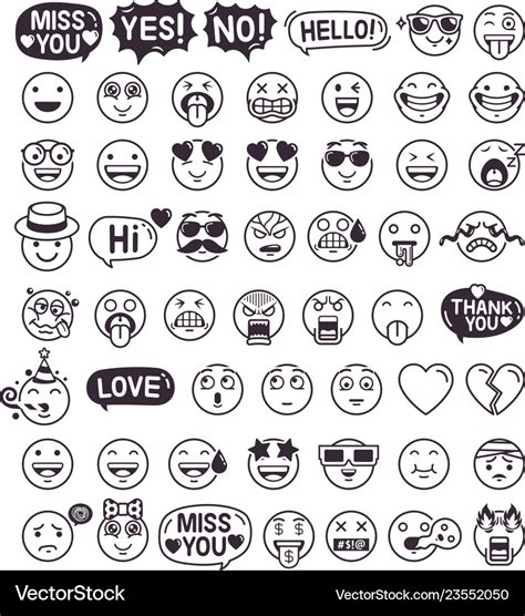 emoji emoticons symbols icons set royalty free vector image