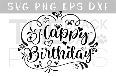 Happy Birthday SVG DXF PNG EPS