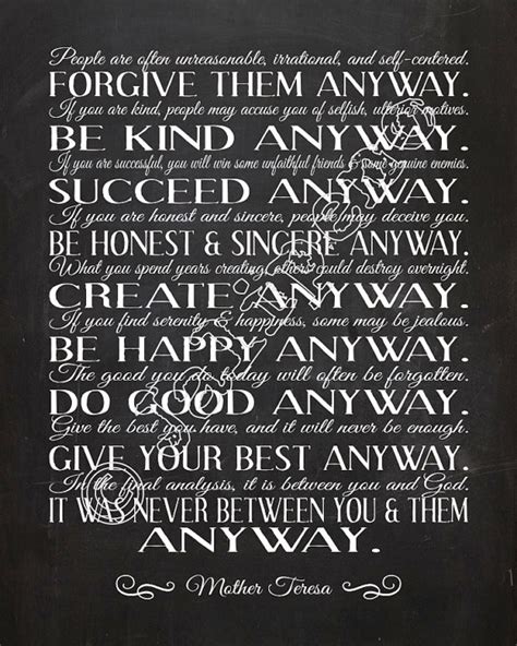 Do It Any Way Mother Teresa Quotes Quotesgram