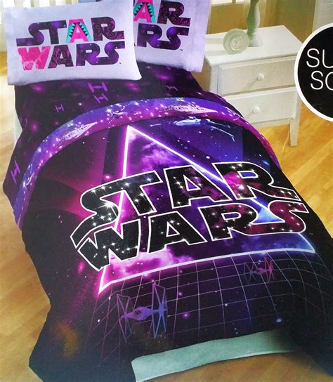 Star Wars Girls Hyperspace 4 Piece Bedding Set Comforter And Sheets