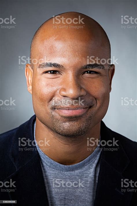 Portrait Of Handsome African American Man Stock Photo Download Image