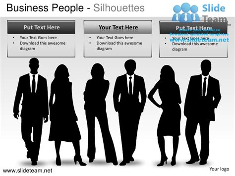 How To Make Create Business People Silhouettes Powerpoint Presentatio
