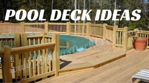 Today's pool decks incorporate a variety of materials and design techniques to make each creation as unique as each homeowner. ☑️Above Ground Pool Deck Ideas - YouTube
