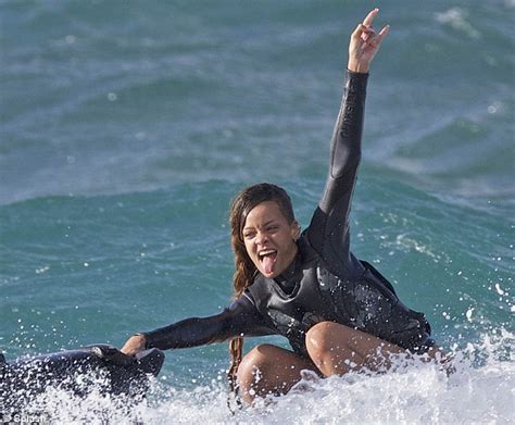 Rihanna Roars Around On The Back Of A Jet Ski Driven By Makua Rothman As She Celebrates Her 25th