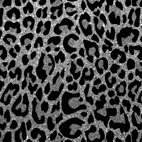 Silver Leopard Print Leopard Print Wallpaper Glitter Phone Wallpaper