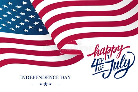 Happy 4th Of July Usa Independence Day Greeting Card With Waving