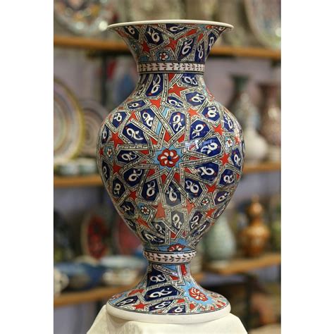 Iznik Design Ceramic Vase Seljuk Design Turkish Home Decoration