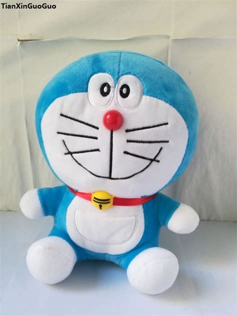 About 25cm Cartoon Anime Figure Doraemon Plush Toy Lovely Smile