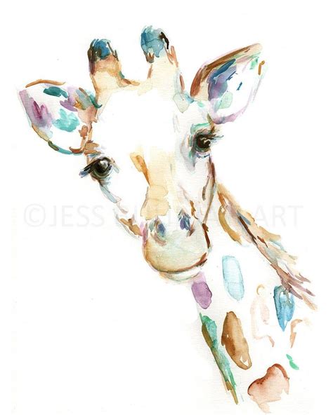 Watercolor Giraffe Print Joshua The Giraffe By Jess Buhman Multiple