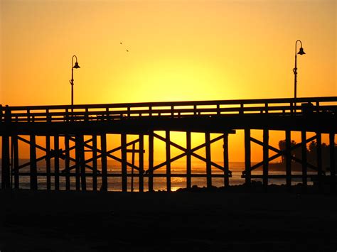 Ventura California Sunset Over The Pacific Ocean At Ventu