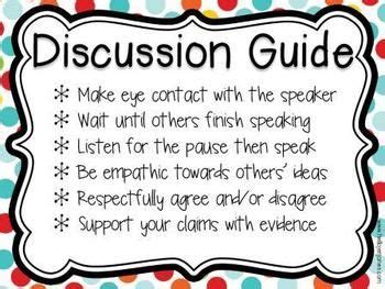 When deciding on rules for your club you'll want to think about the kind of conversations you'd like to have. Code of Cooperation for student-led discussions - aligned ...