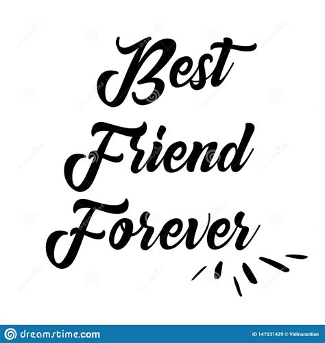 Best Friend Forever Card. Lettering Motivation Poster. Ink ...