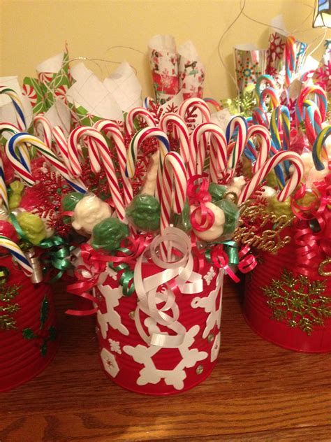 Chocolate Sucker Arrangement With Candy Canes And Ting Candy Bouquet