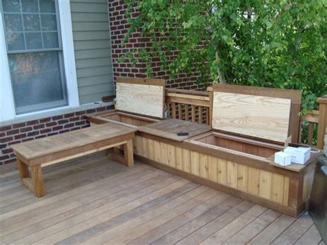 Furniture Superb Deck Storage Bench With Back Plans Also Outdoor