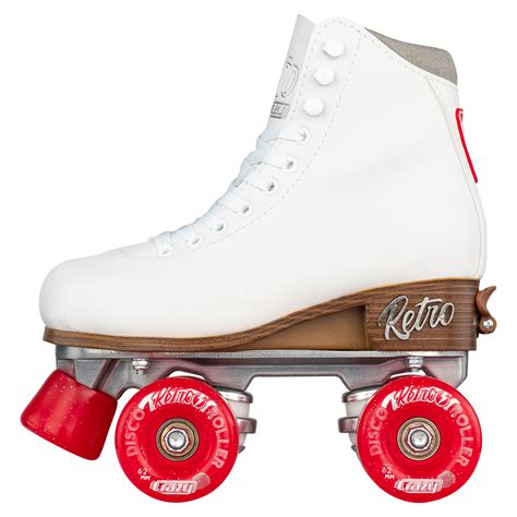 Crazy Retro Adjustable Roller Skates White Skate Society