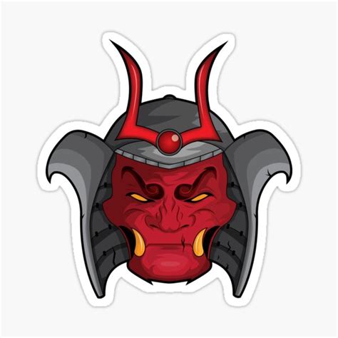 Red Samourai Sticker For Sale By Mtkech Redbubble