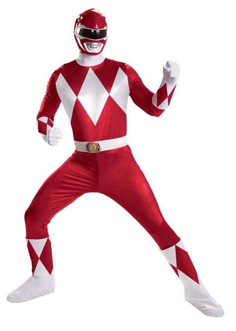 Power Rangers Red Ranger Super Deluxe Adult Costume Deluxe Halloween