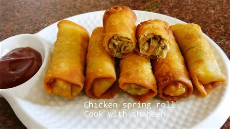 Chicken Spring Rolls Chicken Roll Chicken Starter Chicken Recipe